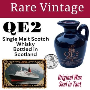 RARE VINTAGE QE2 Minature Single Malt Whisky Jug/Flagon 50 mls Sealed